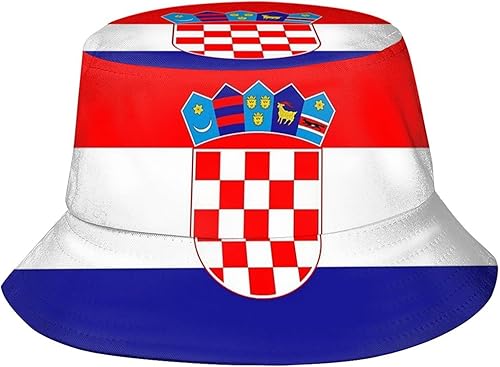 Sombrero de pescador croata con bandera de Croacia, gorra de pescador croata para exteriores para mujeres y hombres