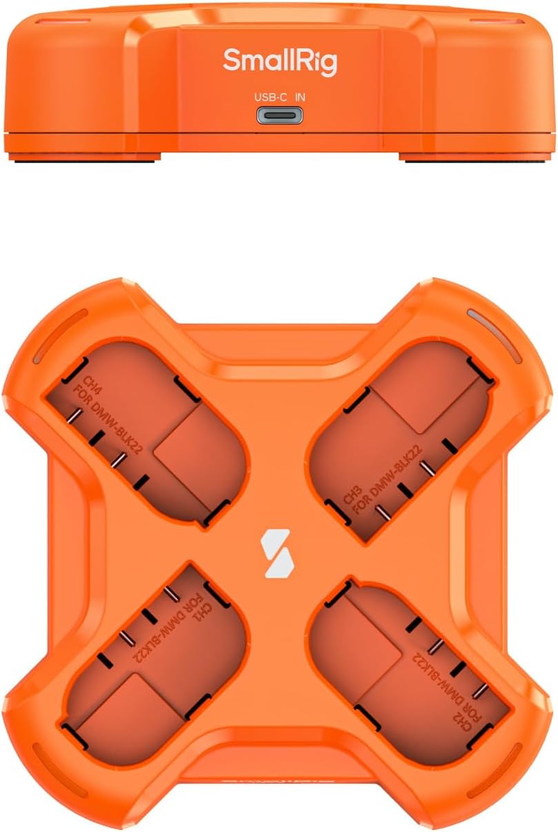 SMALLRIG DMW-BLK22 Battery Charger and 4-Channel Camera Battery Charger for Panasonic