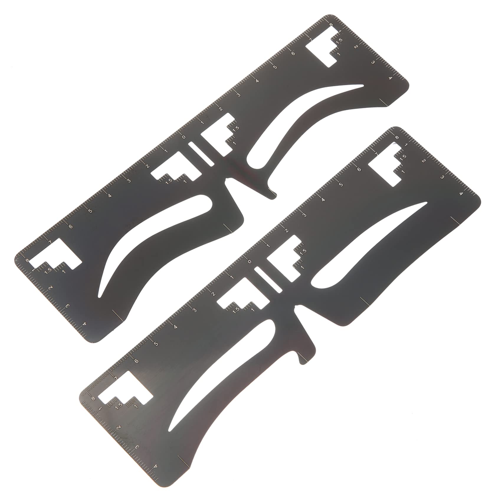 WOONEKY 3 Set Di Stencil Per Sopracciglia Flessibili Righello Per Misurare Le Forme Strumento Essenziale Per Il Trucco Per Donne E Ragazze 2 Pezzi * 3