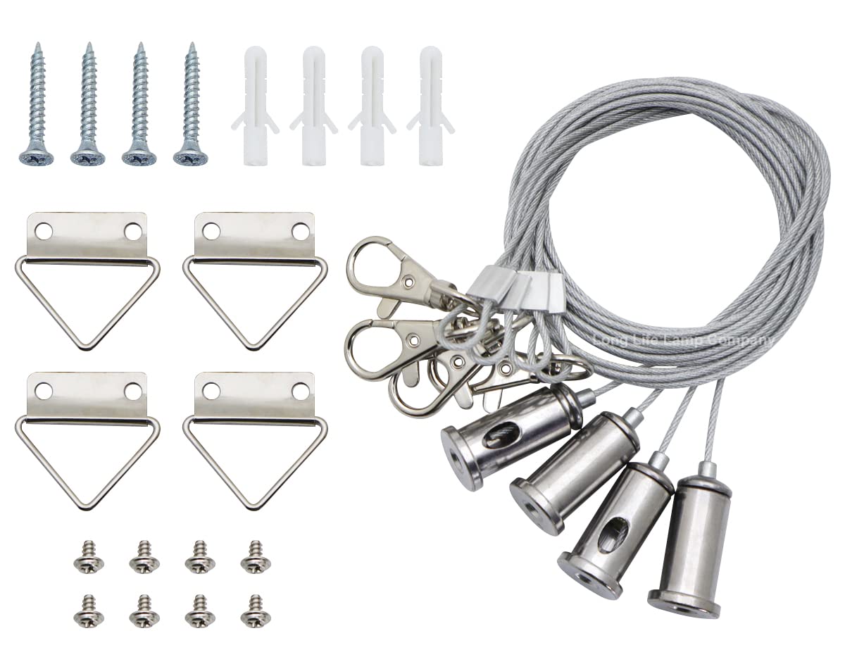 Long Life Lamp Company LED Panel Suspension Kit for Ceiling Light 600 x 600, 1200 x 300, 1200 x 600 SK2023