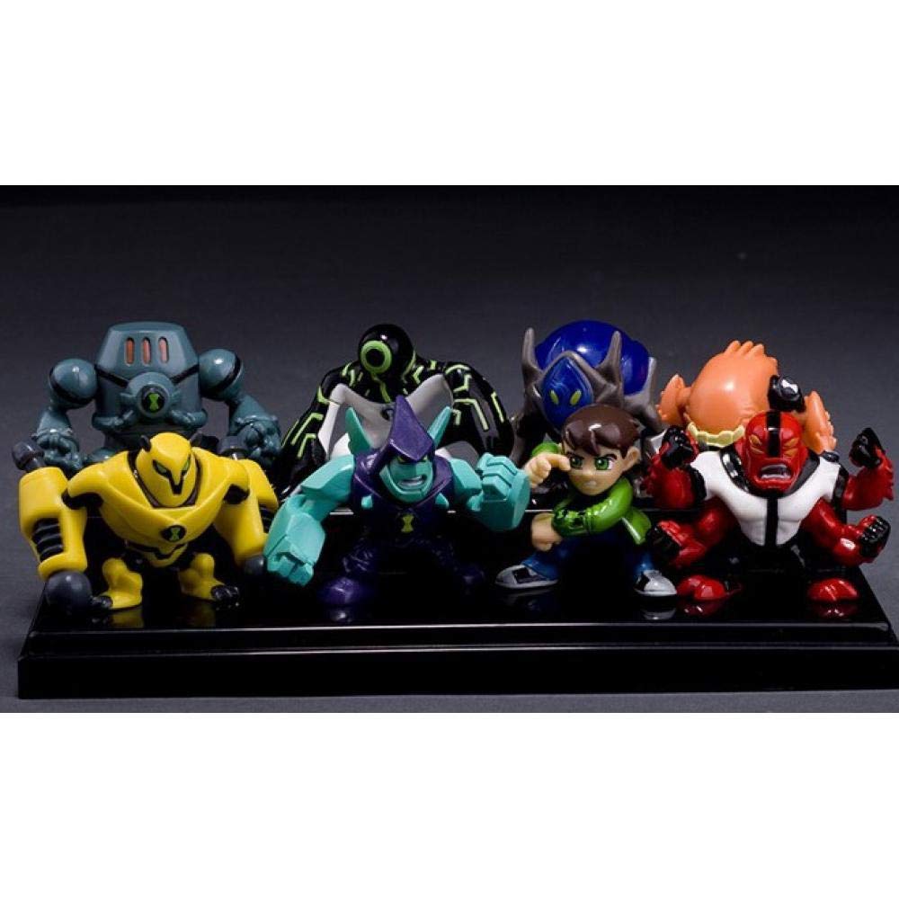 Apalldoo 8Pieces 5CM Ben 10 New Protector of Earth Family Action Figures Brinquedos Toys Ben 10