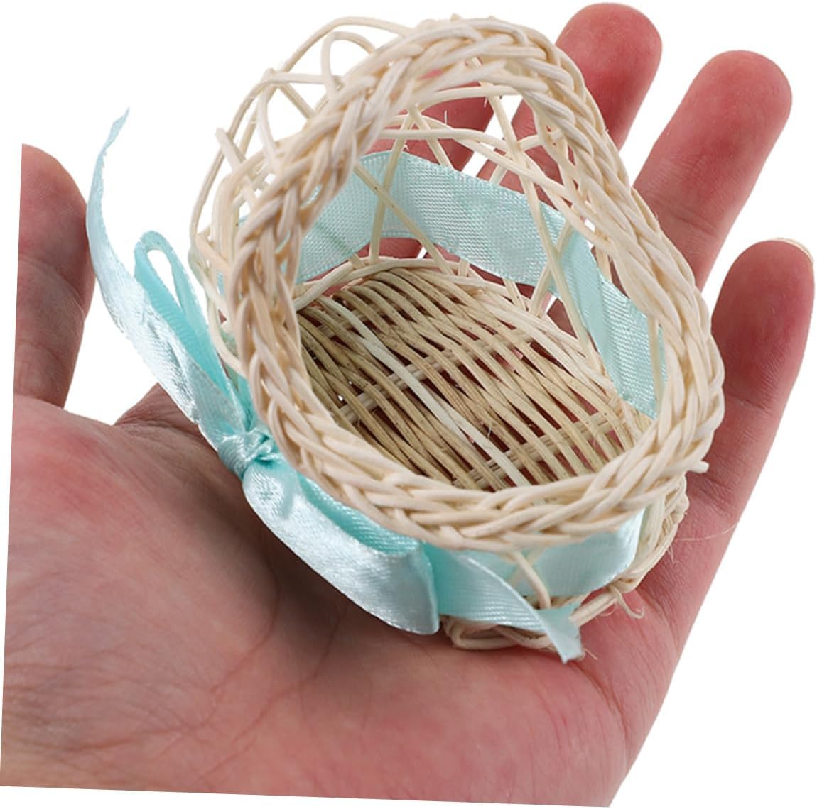 12pcs Decorative Woven Flower Baskets for Weddings Rustic Flower Girl Baskets for Parties and Home Storage Rattan for Floral Arrangements image 4