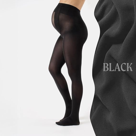 CALZITALY 2 Pairs Maternity Tights Over the Belly, 40 DEN Made In Italy