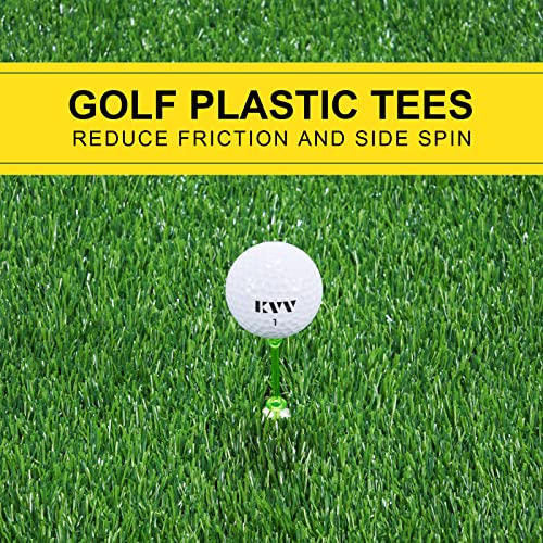 Kvv Golf Tees 3 1/4 Inch Big Cup Durable Plastic Tee Value 40 Pack 83Mm Long(Green) #TOP2