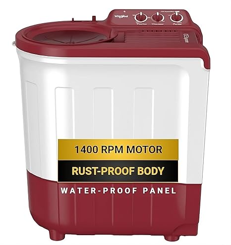 Whirlpool 6.5 kg 5 Star Supreme Semi-Automatic Top Loading Washing Machine (ACE 6.5 SUPREME PLUS (CORAL RED) (5YR)