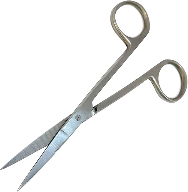 SANDBROS Sharp Nail Scissors, Cuticle Scissors, Eyebrow Grooming Scissors, Cuticle Cutters, Beard Trimming Scissors, Hair Cutting Scissors Professional for Women or Men (Iris Scissors Straight 4.5")