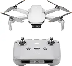 DJI Mini drone 4K, com câmera UHD 4K para adultos, menos de 249 g, estabilização de suspensão cardan de 3 eixos, transmissão de vídeo de 10 km, retorno automático, resistência ao vento, 1 bateria para
