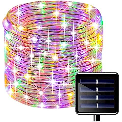 KINGCOO Luces Solares 100LEDs Multicolor Exteriores Cover