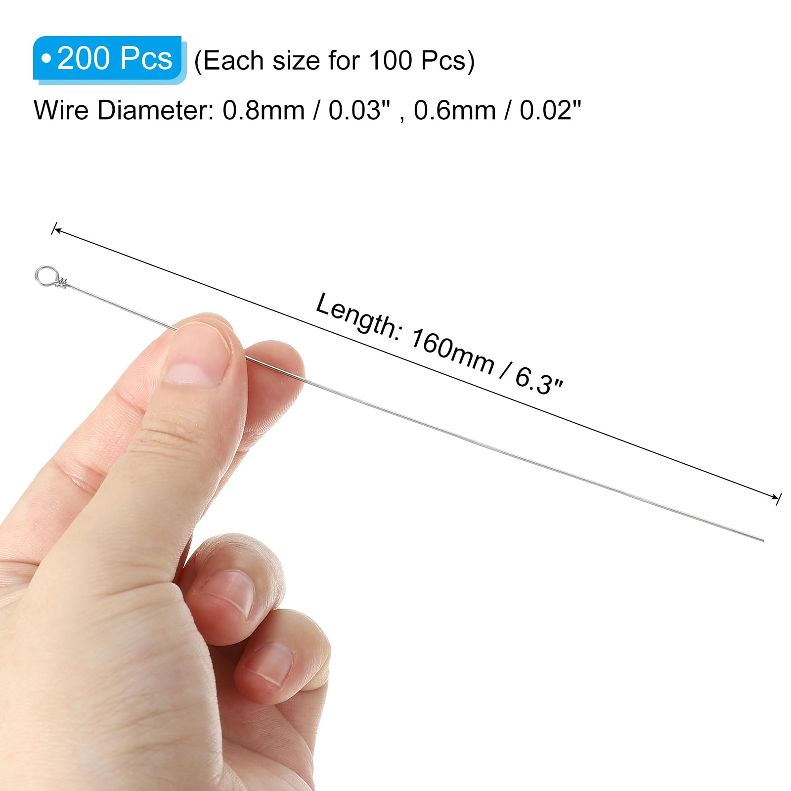 PATIKIL Fishing Looped Spinner Shaft 160mm/6.3