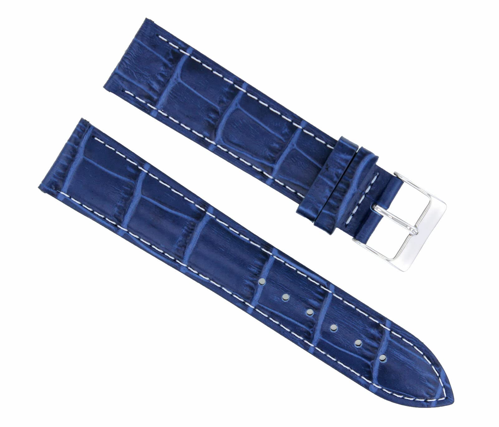 20/16mm Leather Watch Band Strap Compatible With 36mm Rolex Date Datejust 16234 Blue