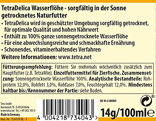 TetraDelica Daphnia Natuurvoer voor siervissen, bevat 100% in de zon gedroogde waterflöhe), 100 ml doos - Afbeelding 5