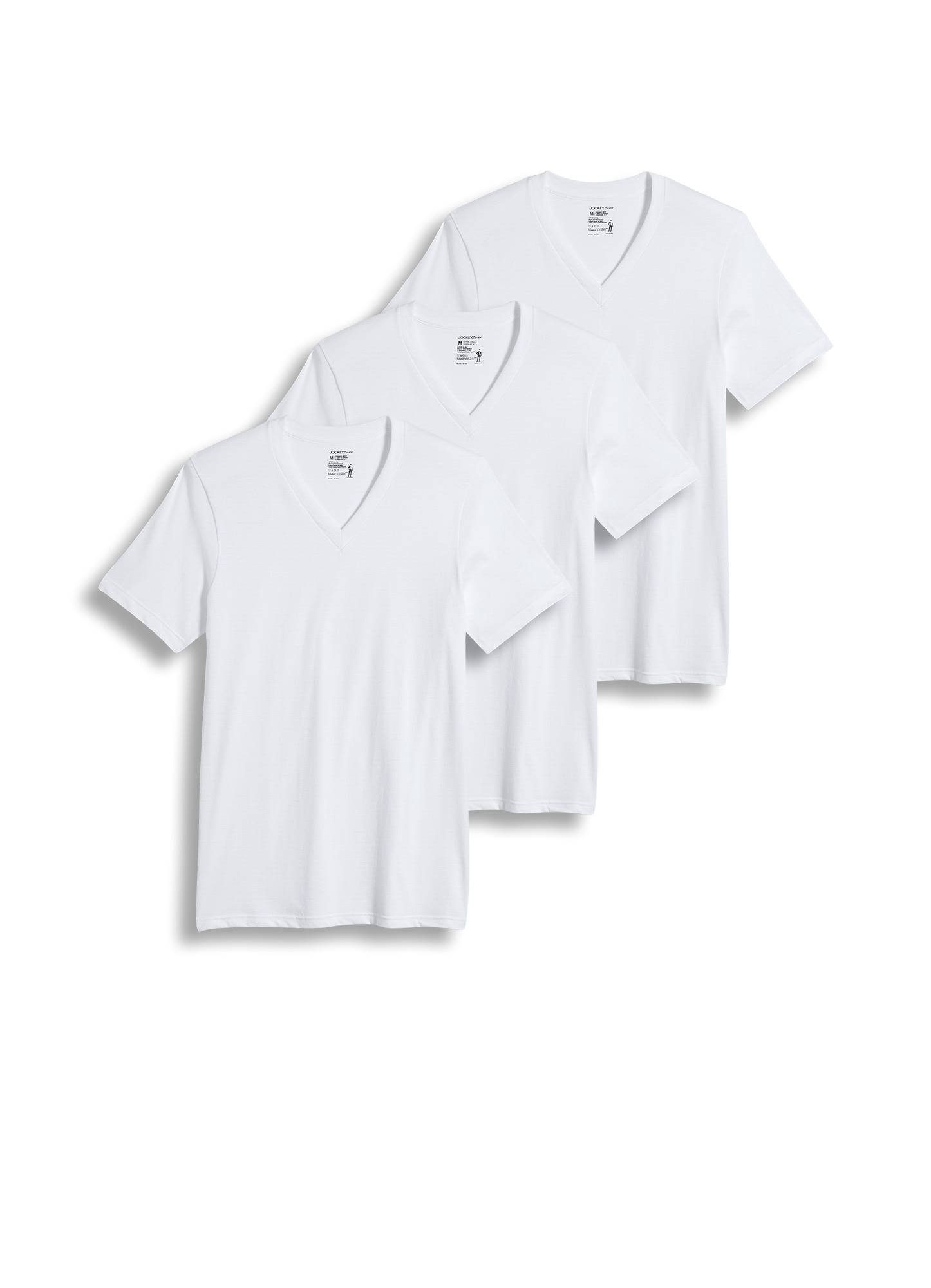 JockeyMen's Undershirt Classic V-Neck - 3 Pack