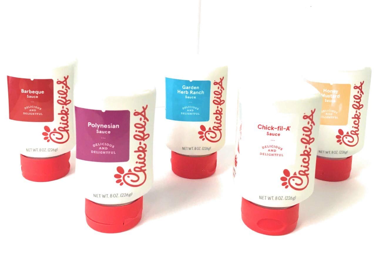 Chick-fil-A Sauce Bundle -- 5 8Oz. Bottles Chick-fil-A Sauce 8 Oz. Polynesian 8 Oz. Honey Mustard 8 Oz. Barbeque 8 Oz. Garden Herb Ranch 8 Oz.