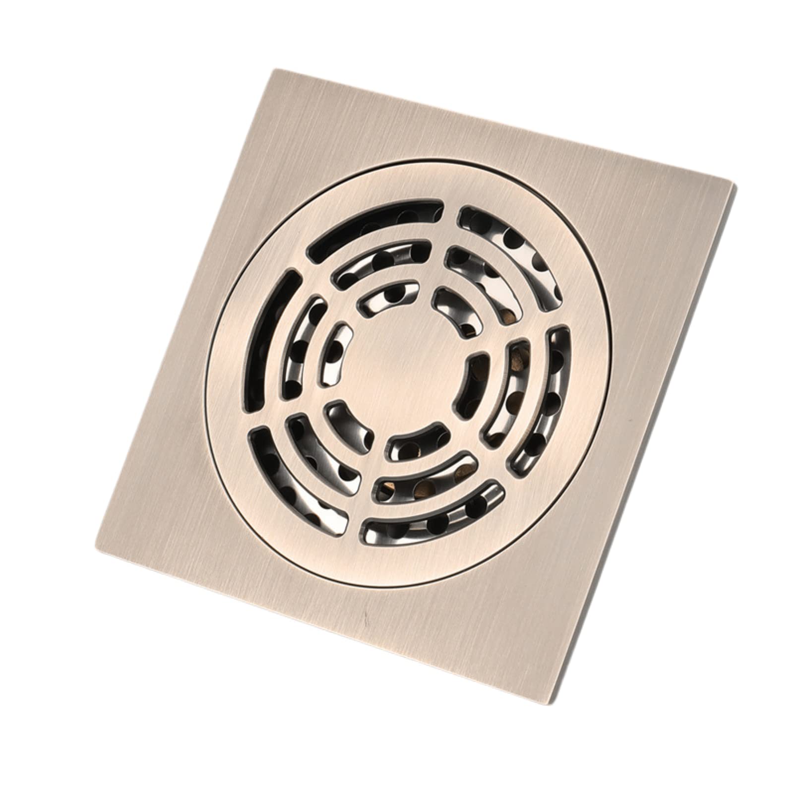 Drain de douche carré en bronze massif avec couvercle amovible