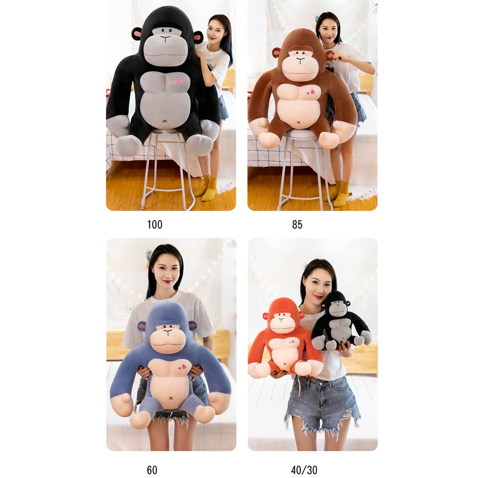 Amazon.co.jp: ゴリラ ぬいぐるみ リアル 大きい 小さいサイズ