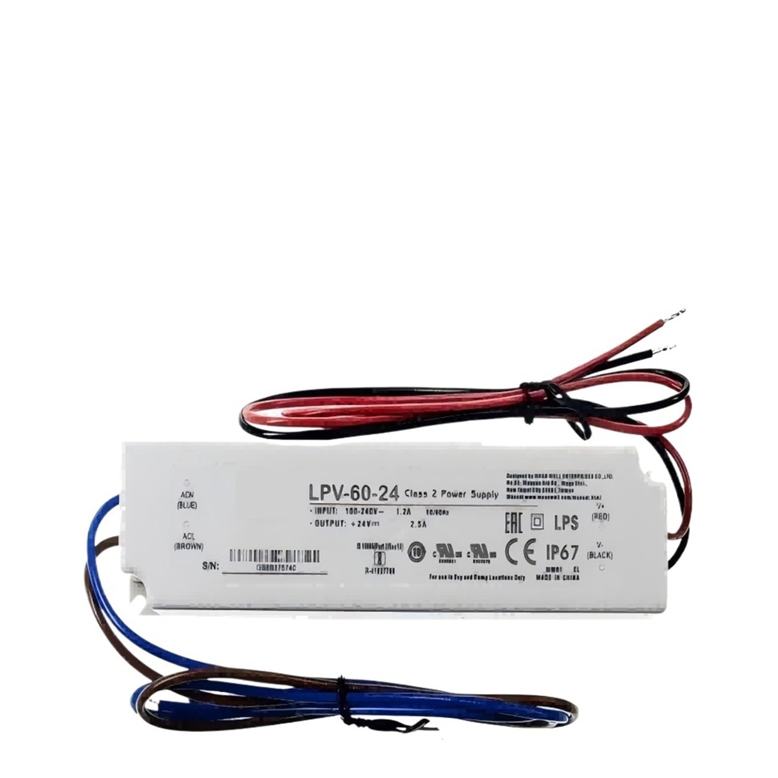 XDDQWSWA 60W Single Output Switching Power Supply LPV-60-5V LPV-60-12V LPV-60-15V LPV-60-24V LPV-60-36V LPV-60-48V(LPV-60-15)