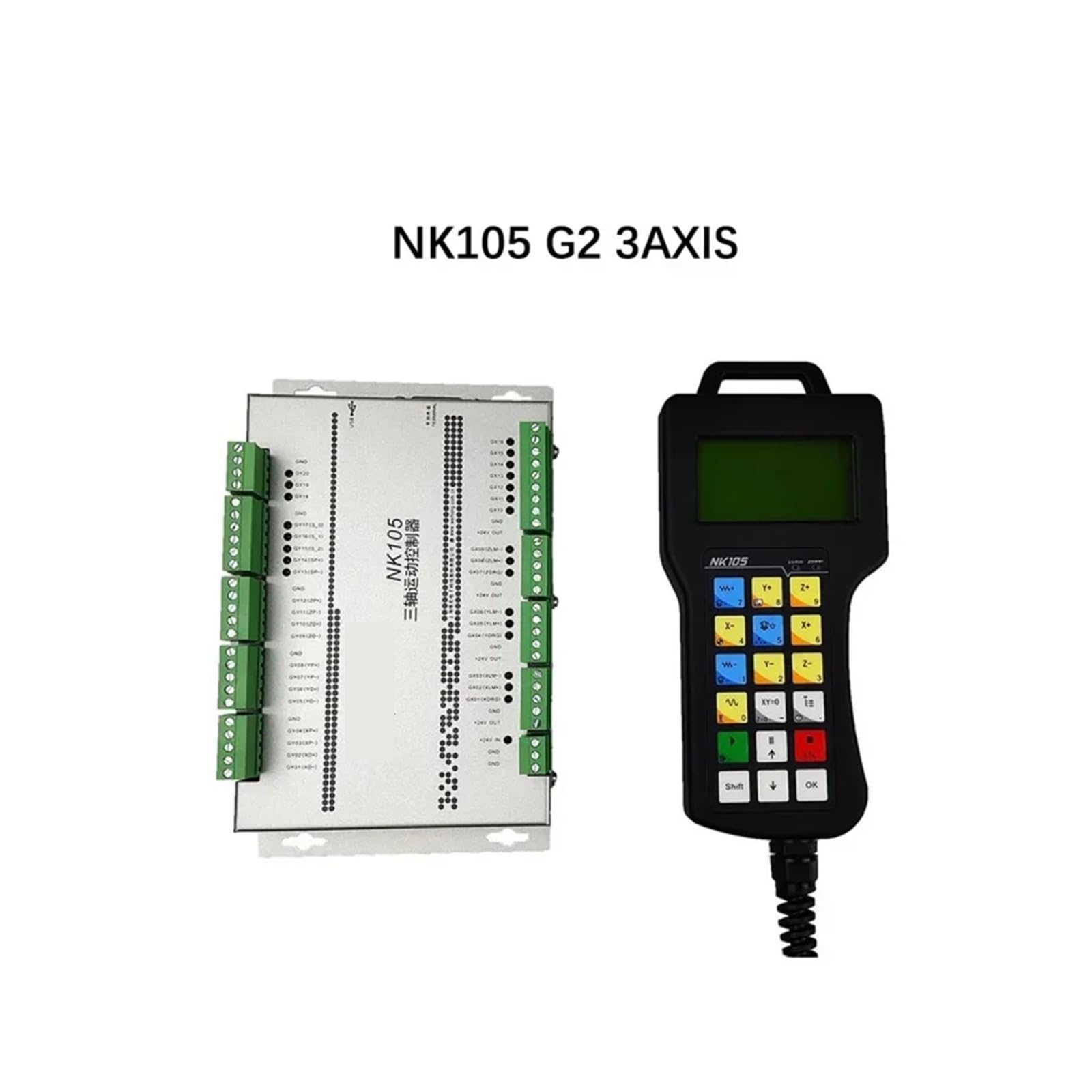 NK105 G2 G3 DIY - de control de movimiento CNC de 3 y 4 ejes for máquina de grabado de carpintería, controlador sin conexión tipo manija Para máquinas de grabado y fresado CNC(G3 4Axis)