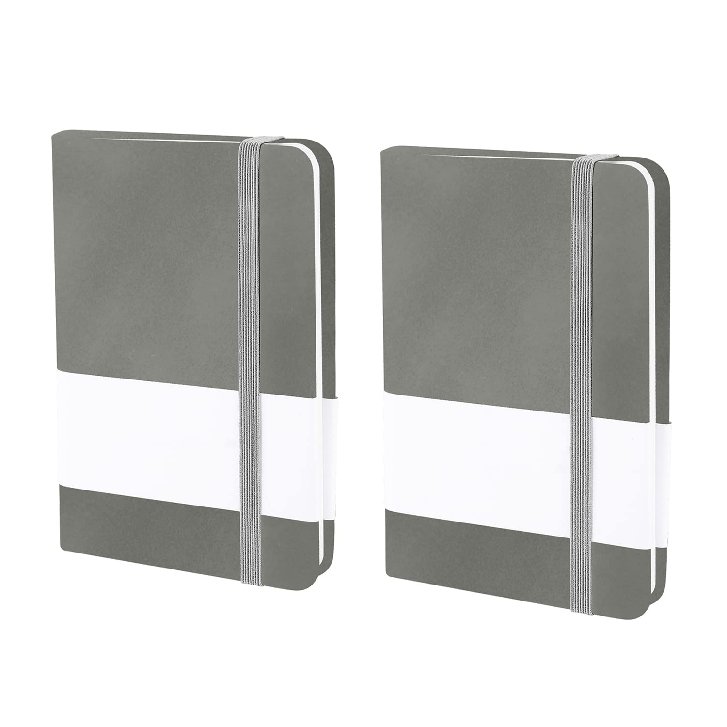 2 Pack A7 Pocket Notebook Mini Small Notepad Journal Diary Lined Notebook Hardback Notepad Travel Notebook Writing Note Books Memo Pad Elastic Closure 96 Pages Office School Stationery Supplies