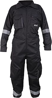 Men's Coveralls Boiler suit Overalls for Warehouse Garages Workers Heavy Duty Grey - Black - Blue