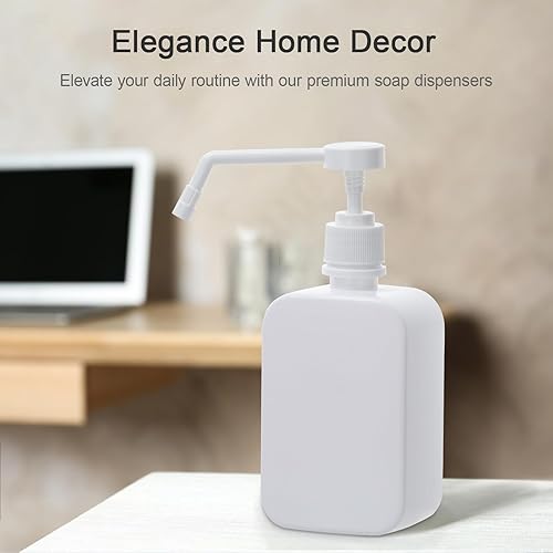 Miniatura 4 de Dispensador de botellas con bomba de 16.9 onzas, paquete de 2 botellas vacías de champú de loción de plástico, botellas de jabón de manos