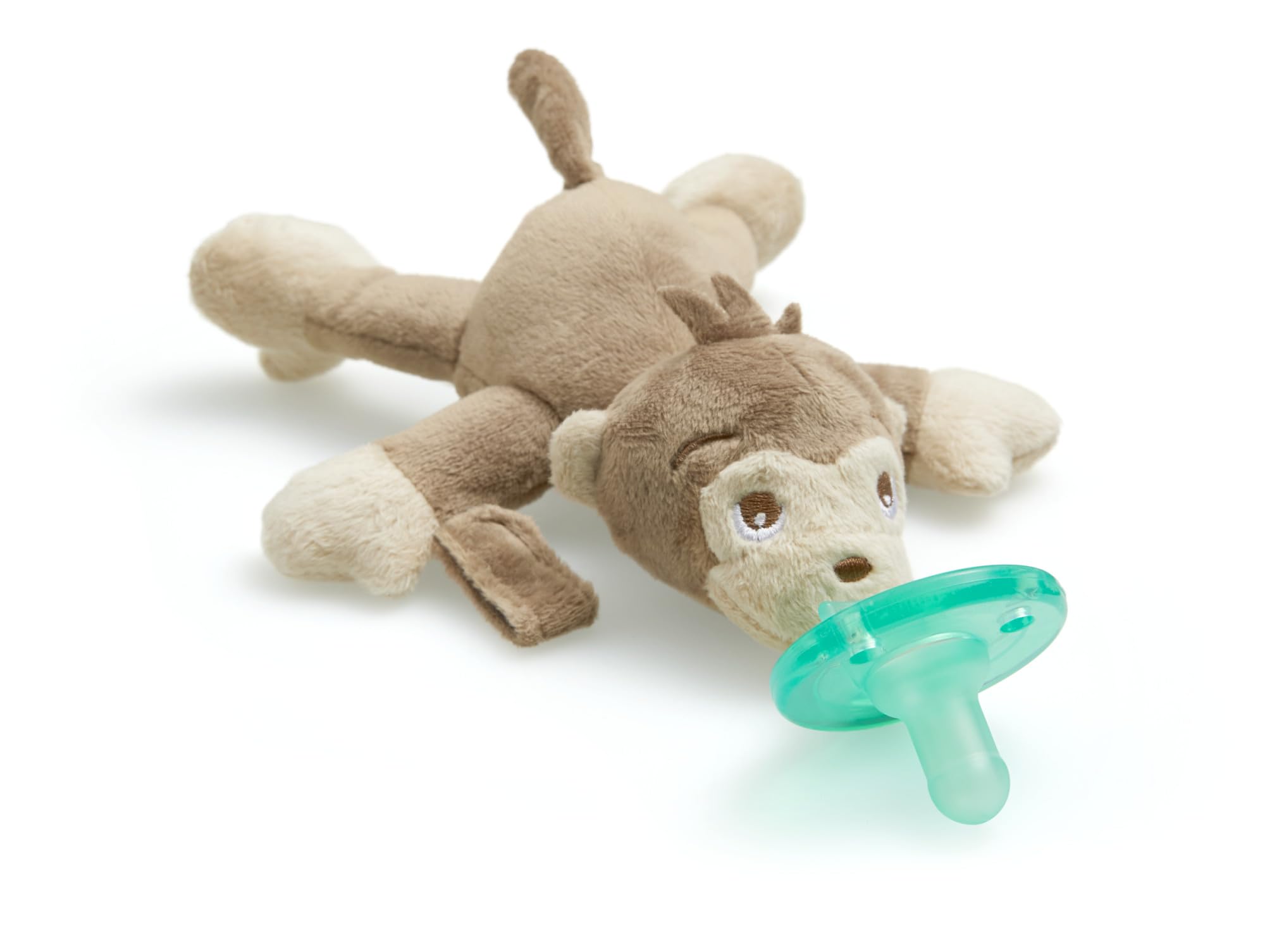 Philips AVENT Soothie Snuggle Pacifier Holder with Detachable Pacifier, 0m+, Monkey, SCF347/02