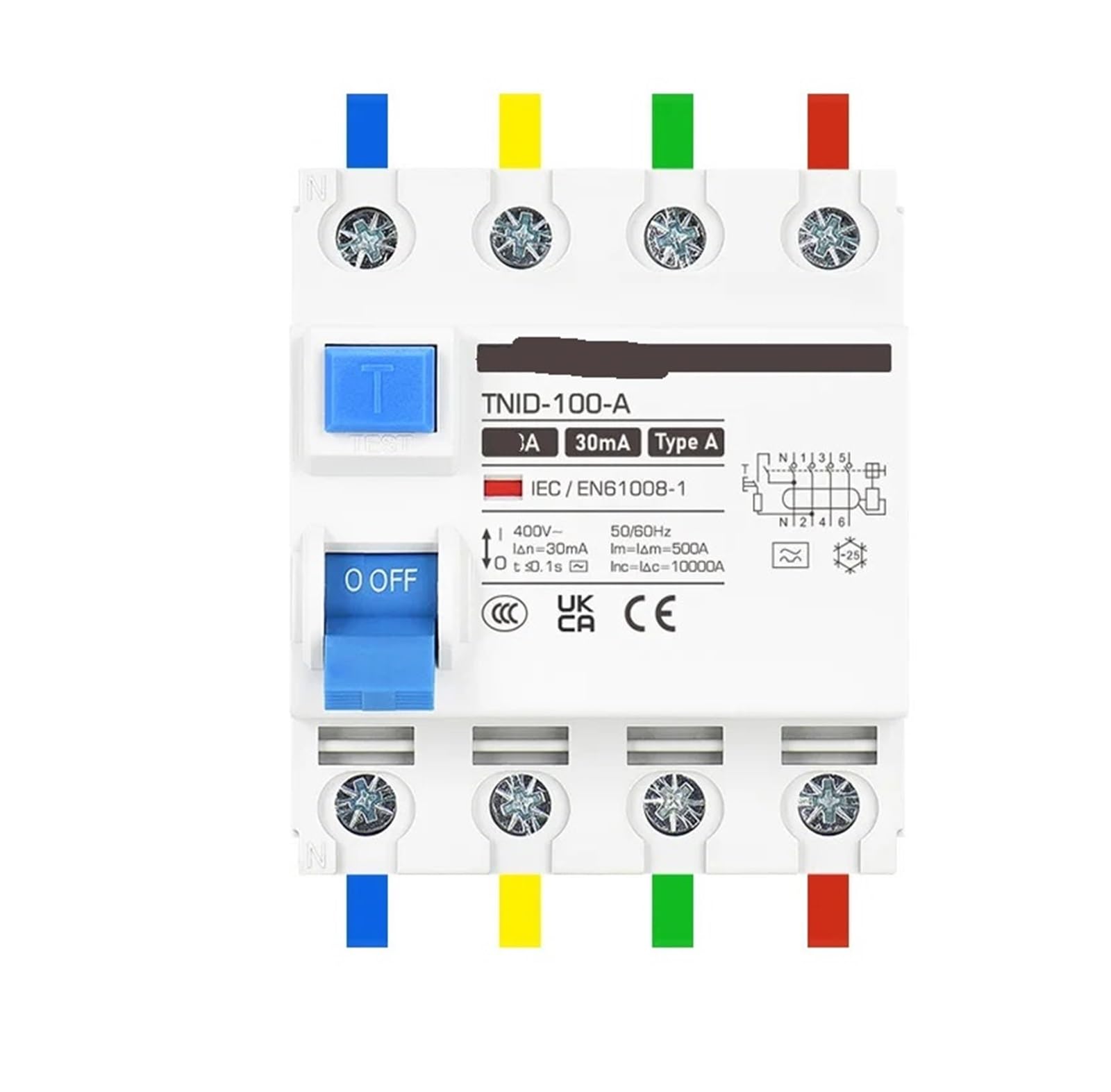 Protector de fugas 4P 63A disyuntor para pila de carga tipo A 3