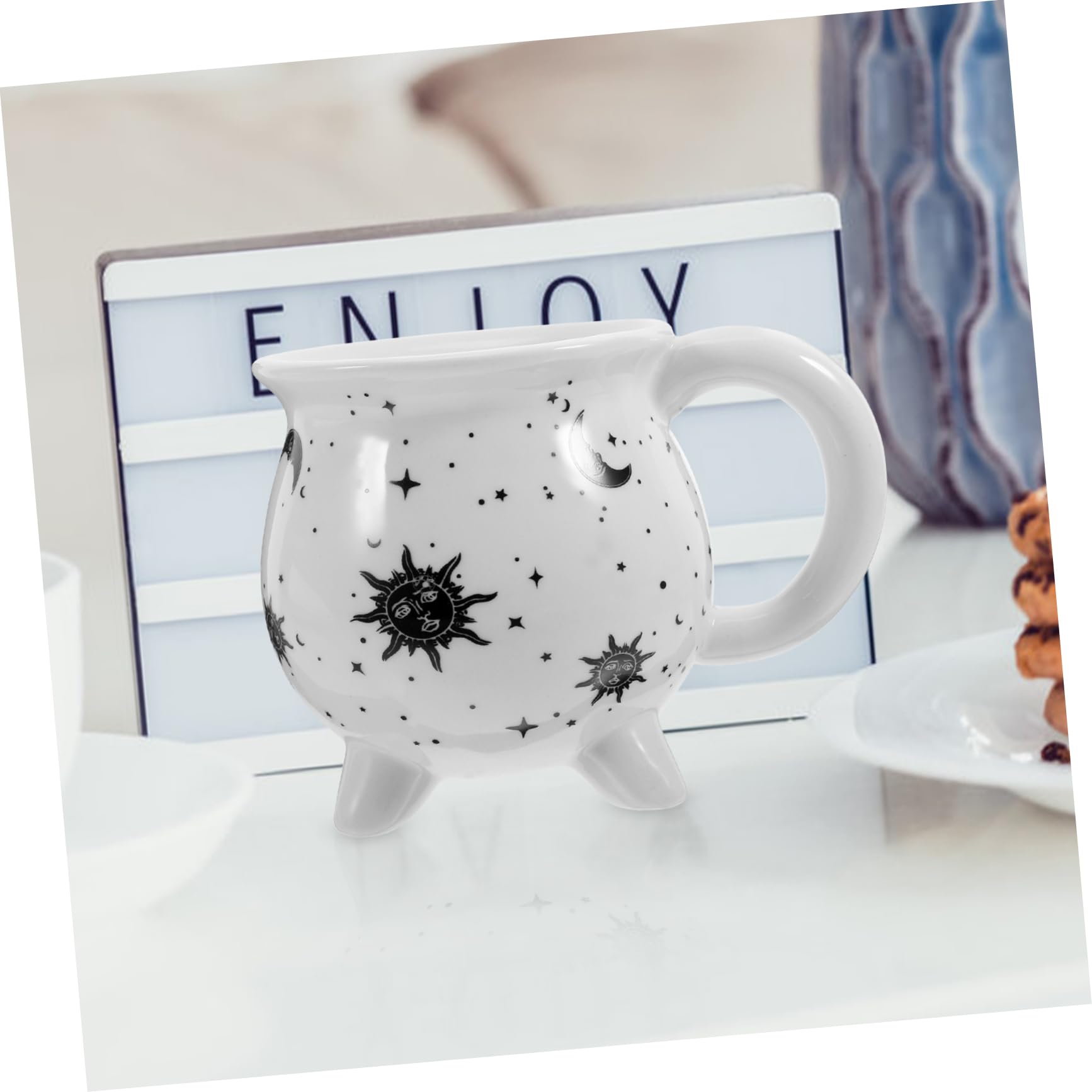 Veemoon Novelty Witch Cauldron Mug Keramische Kaffeetasse Für Halloween-dekoration Vielseitig Einsetzbar Für Zuhause Büro Und Cafés Mit Schwarzem Design