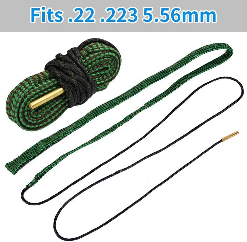 Miniatura 4 de Cepillo limpiador de cañón para rifle, pistola, escopeta, cuerda de limpieza de cañón reutilizable para (.22 .223 5.56) (9mm .380 .357 .38) (.308