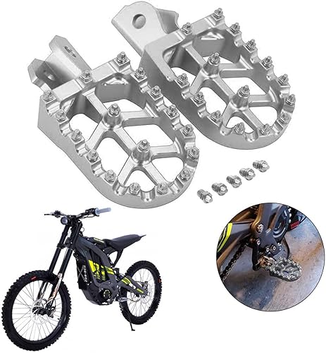 CHANGCHENG Estriberas para moto de cross Estriberas de motocicleta Pedales descansos CNC para Sur Ron Light Bee SX Segway X260 X160 CRF150F