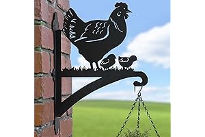 BAYN Durable Iron Heavy Duty Ornamental Hen & Chicks Wall Mounted Plant...