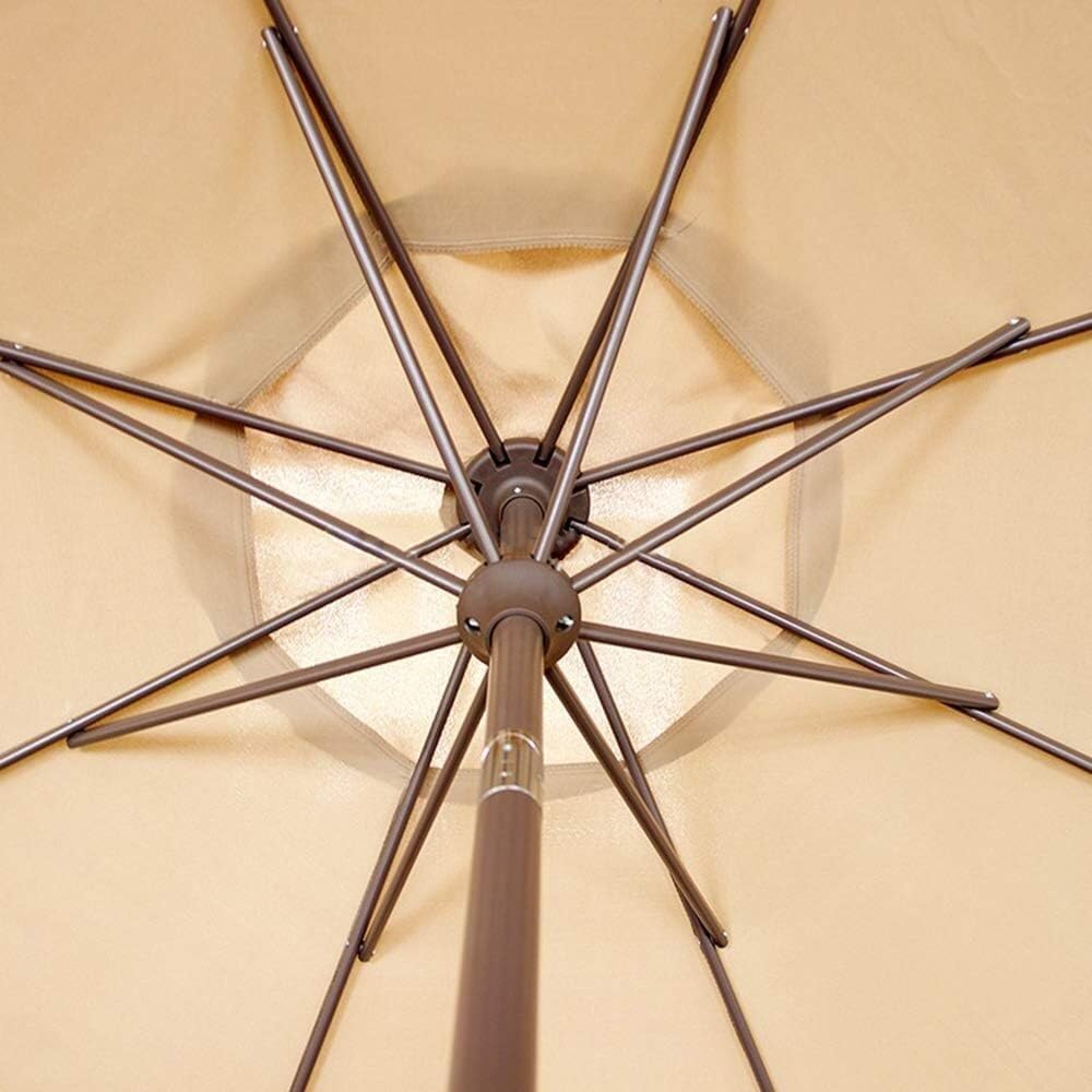 Ombrellone da Giardino, ombrellone da Patio, a manovella/inclinabile/Rotondo/Protezione per Spiaggia/Gazebo/Balcone/terrazza/tavolino/Pesca/Mercato - Senza Base,