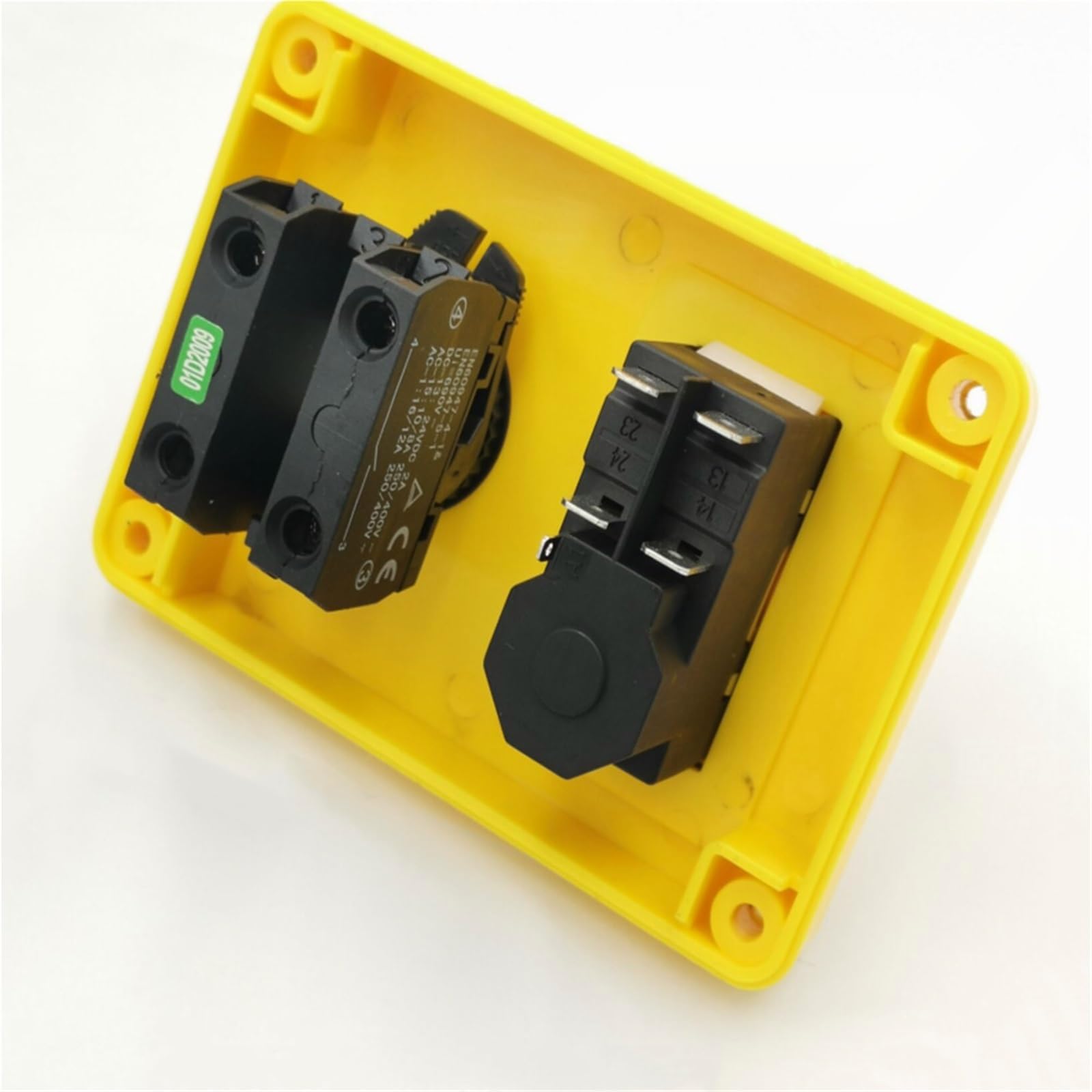 1 interruptor pulsador electromagnético KJD17D-2 de 250 V y 16 A, interruptor de parada de emergencia for herramientas eléctricas y máquinas herramienta.