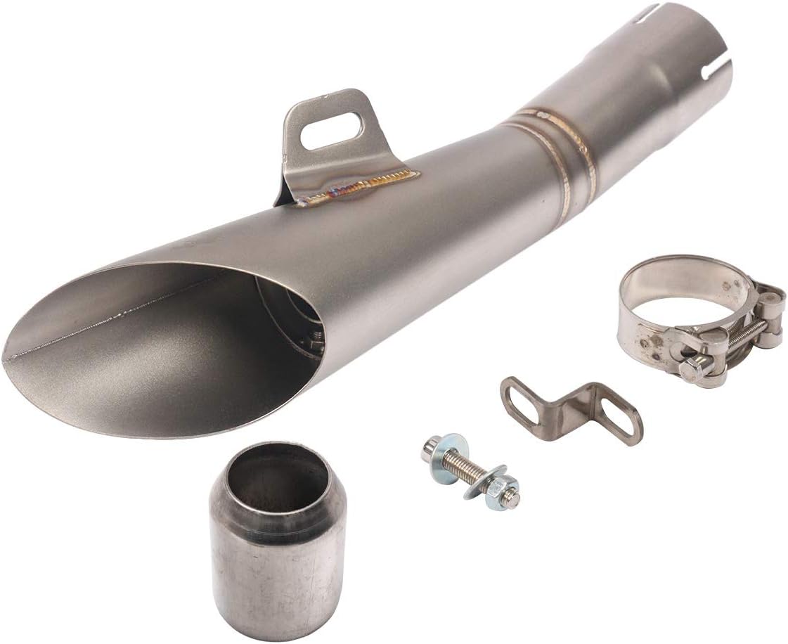 ZAIXU (Titanium) 1.5-2" Inlet Stainelss Steel Exhaust Muffler Slip on with Removeable DB Killer Dirt Bike Street Bike Scooter ATV Racing
