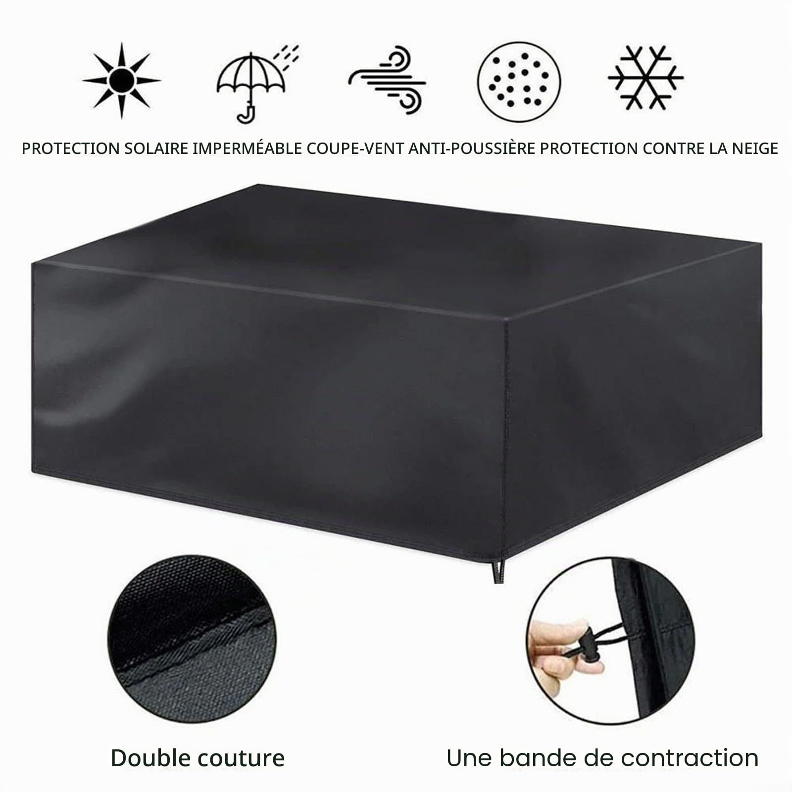 Housse de table de babyfoot, 170x118x70 cm Imperméable pour intérieur et extérieur Résistance aux UV Protection pour tables de jeu de football standard