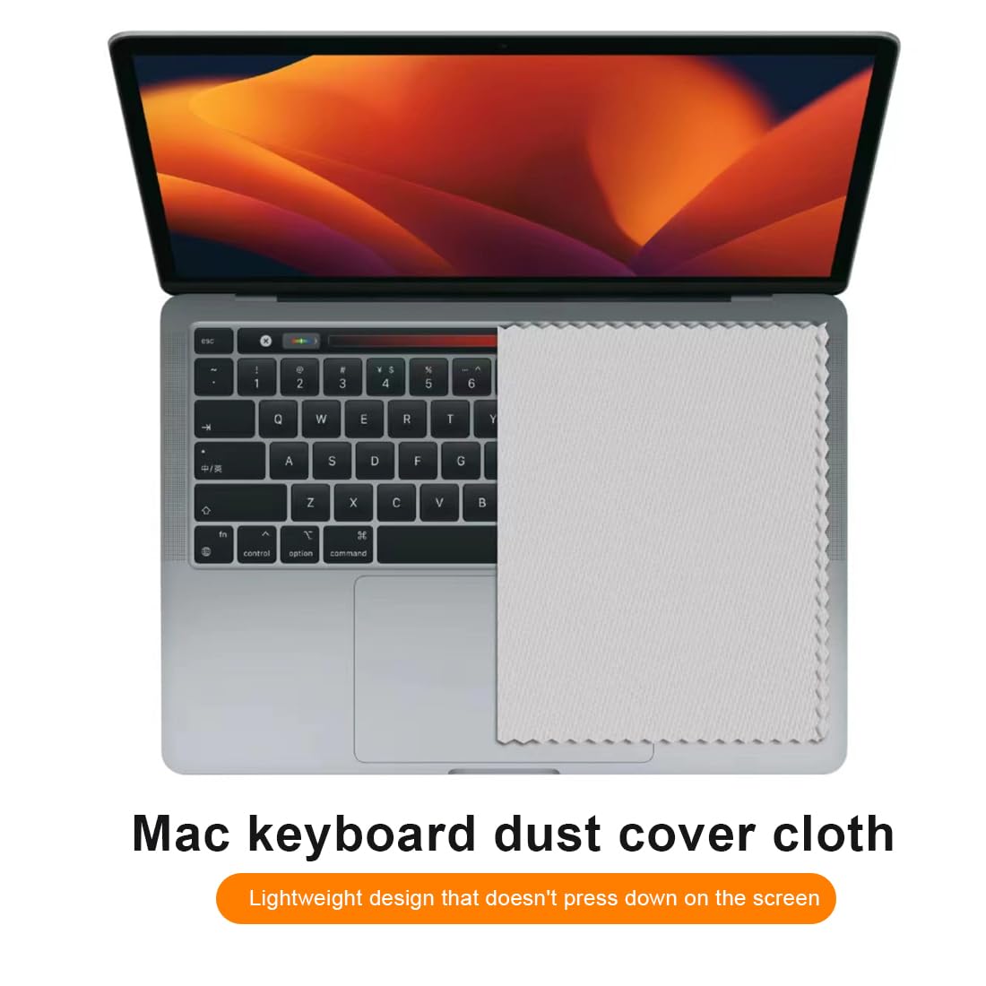 Funda de Tela para Teclado, Compatible con MacBook Pro de 13 Inch Pulgadas, Protectora de Microfibra para Pantalla, protector teclado con apple book air 13 (Compatible con Laptop 13", 14")