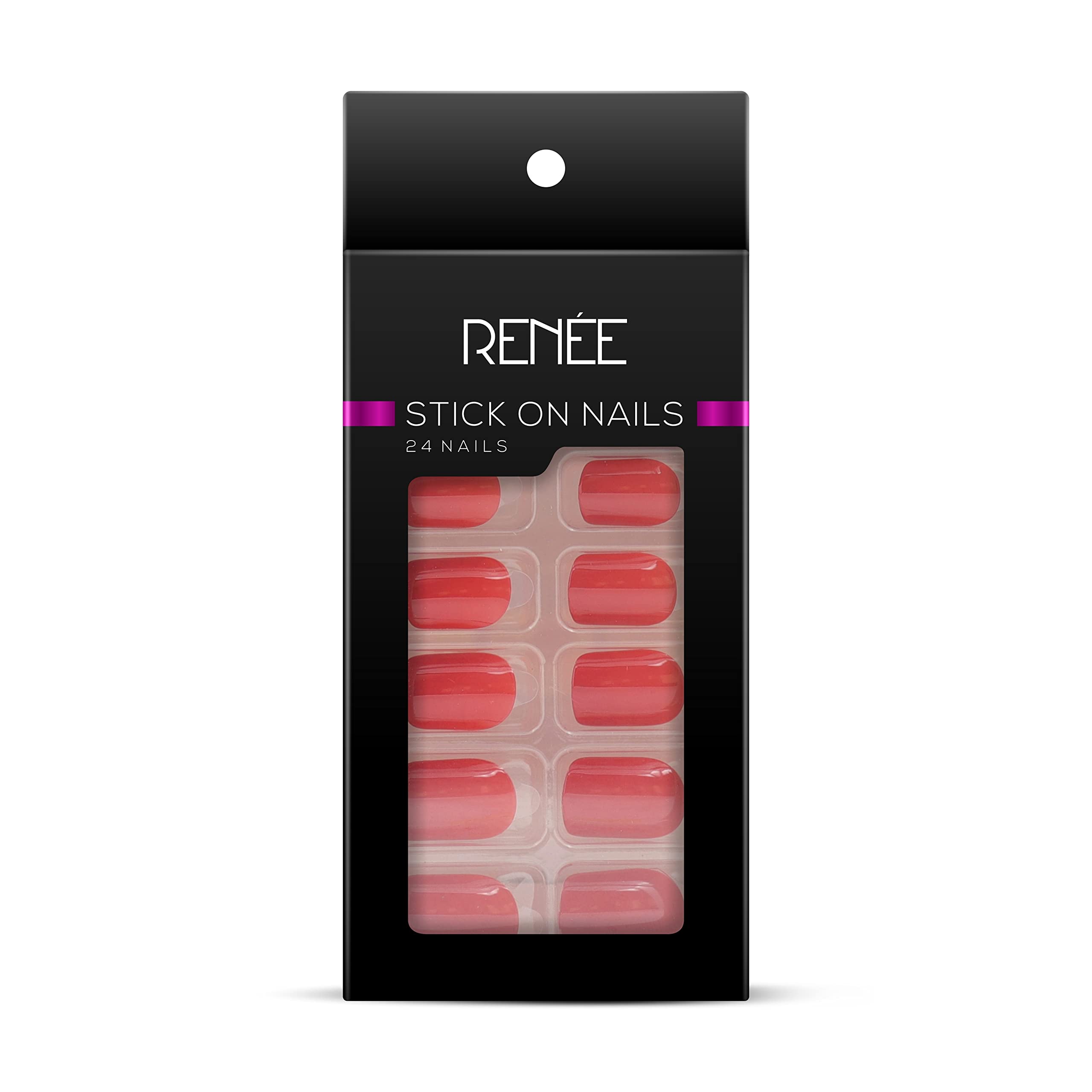 RENEE Stick On Nails BN 07| 24 Reusable Artificial Fake Nail Set| Lightweight & Long Lasting| Easy To Use| Quick Fix For Festivals & Special Occasions - Image 3 thumbnail