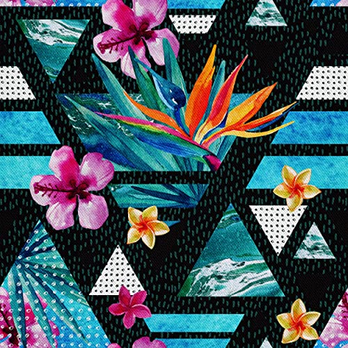 Polyester de couture d'ameublement 5 mètres à motifs géométriques et fleurs printanières