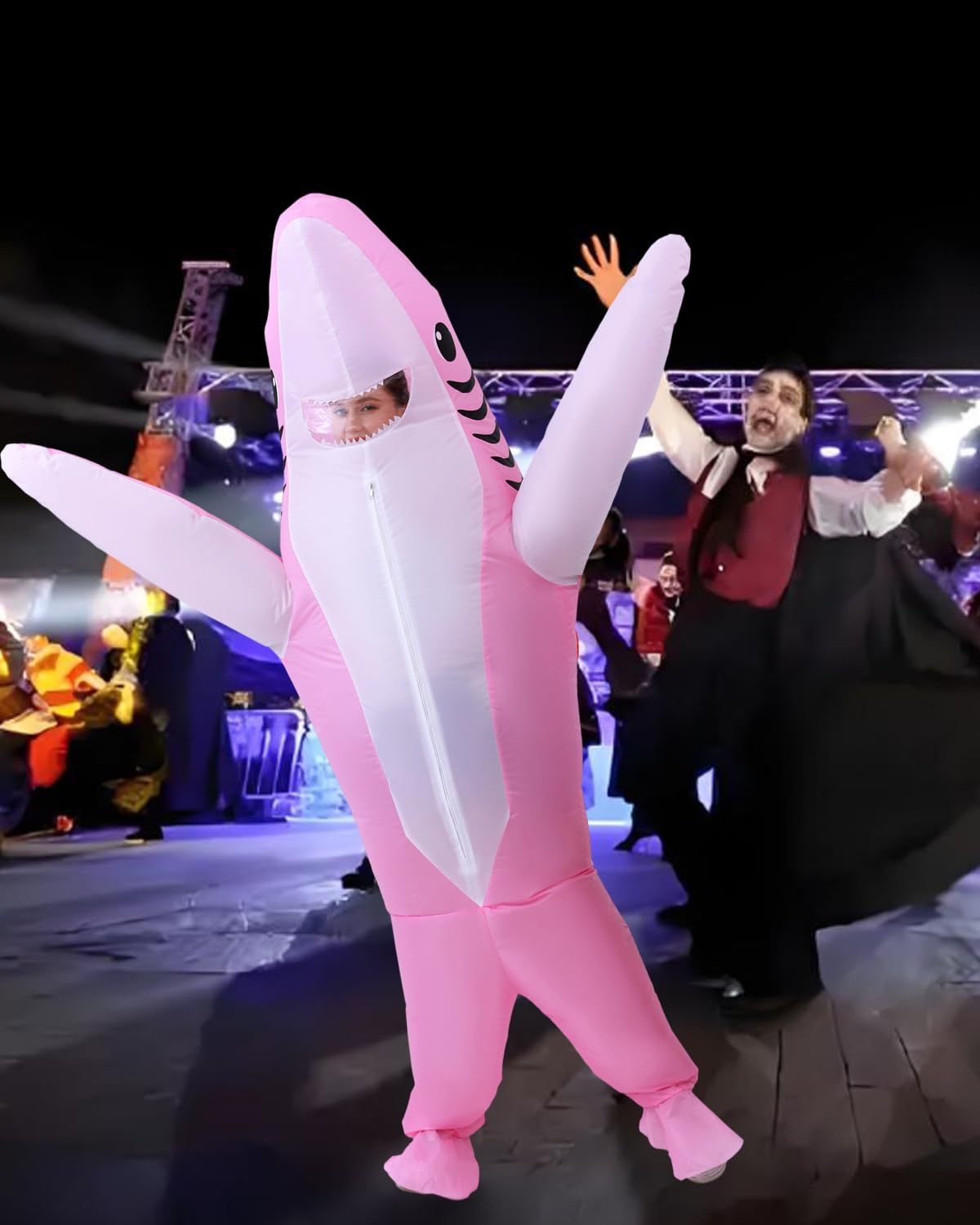 Déguisement requin gonflable pour adulte - Déguisement requin unisexe pour Halloween et Carnaval(150-190 cm)- Idéal pour les fêtes,anniversaires et autres célébrations,inflatable shark costume adult