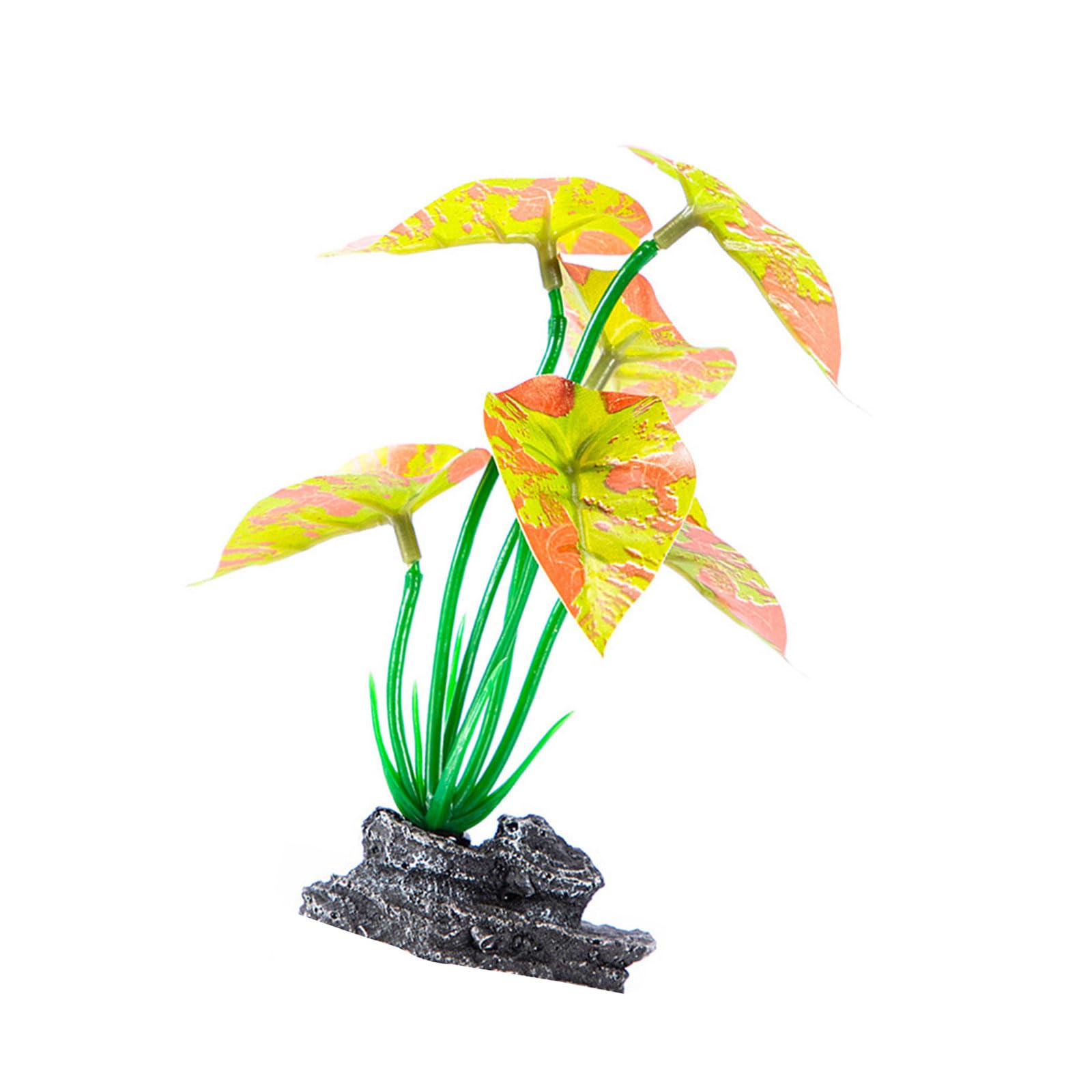 Carotoe J Artificial Plant With Base Aquariums Ornament Easy To Clean Maintenance For Various Size Fishank Landscape Water Plant Fishtanks Landscape