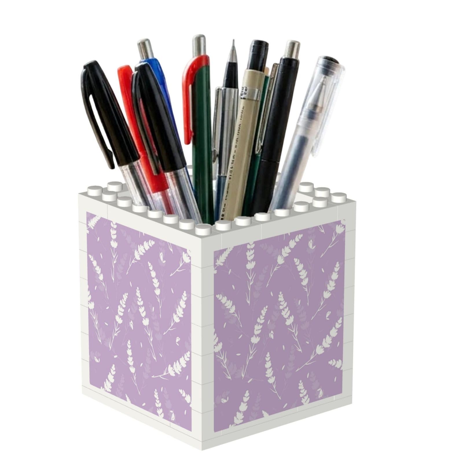 Poadnly Purple Lavender, Pen Pot Pencil Holder for Office Home School, Compact Desk Organiser for Office Stationery