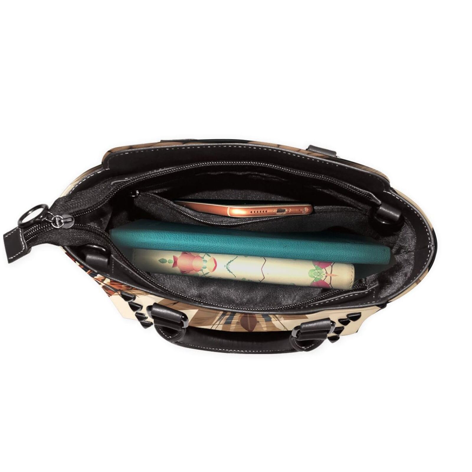 Bolso de hombro con asa superior para mujer, diseño de animales africanos de pastizales