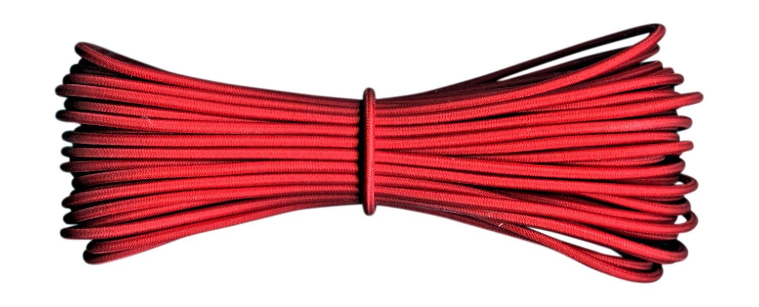 Round Elastic Cord - 3 mm diameter - Red - 100 metres