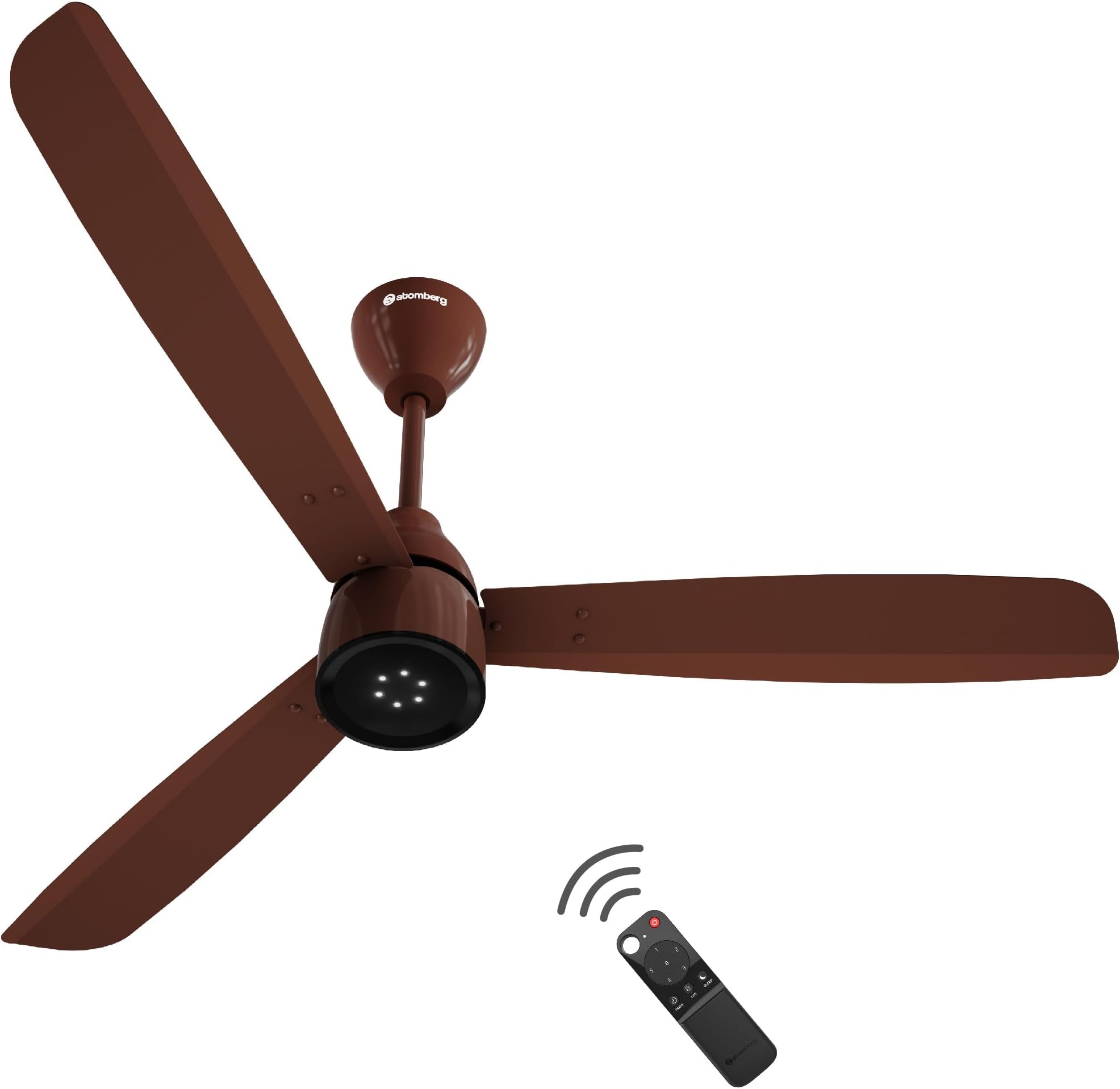 atomberg Renesa Enzel 1200mm BLDC Ceiling Fan with Remote Control | BEE 5 star Rated Energy Efficient Ceiling Fan | High Air Delivery with LED Indicators| 3 Year Warranty (Gloss Brown)