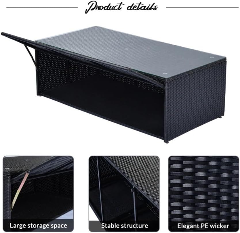 Outdoor Furniture Set, Outdoor Furniture,Patio Conversation Sets,6-Piece PE Rattan Patio Furniture Outdoor Dining Conversation Sectional Set with Coffee Table, Lounge Wicker Chairs, Ottomans ( Color :