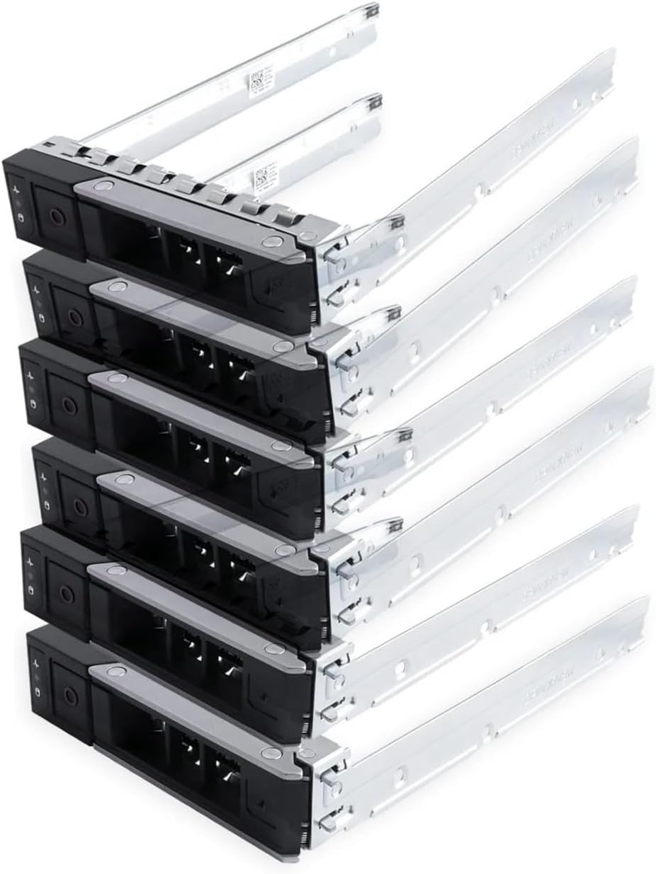 6-Pcs 3.5" inch X7K8W 0X7K8W SAS SATA Hard Drive HDD Tray Caddy Compatible with Dell 14th Gen 14 G14 R640 R740 R740xd R840 R940 R440 R540 PowerEdge Server