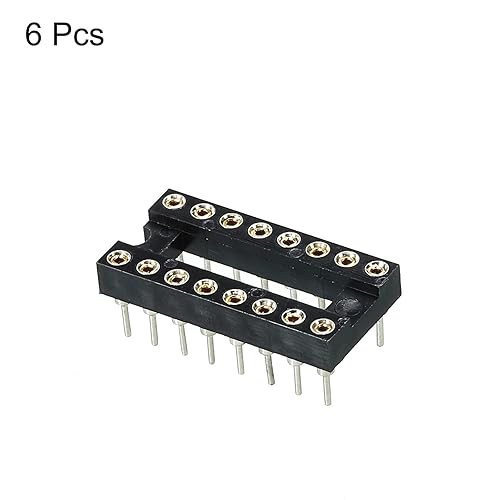 Miniatura 10 de MECCANIXITY DIP IC Chip Adaptador de zócalo de Pin Redondo 6P 0.100 in Pitch IC Socket para PCB Board Chip, paquete de 6