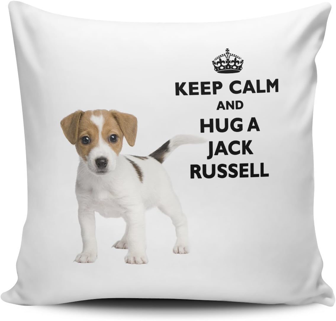 Keep Calm And Hug A Jack Russell Cushion Cover