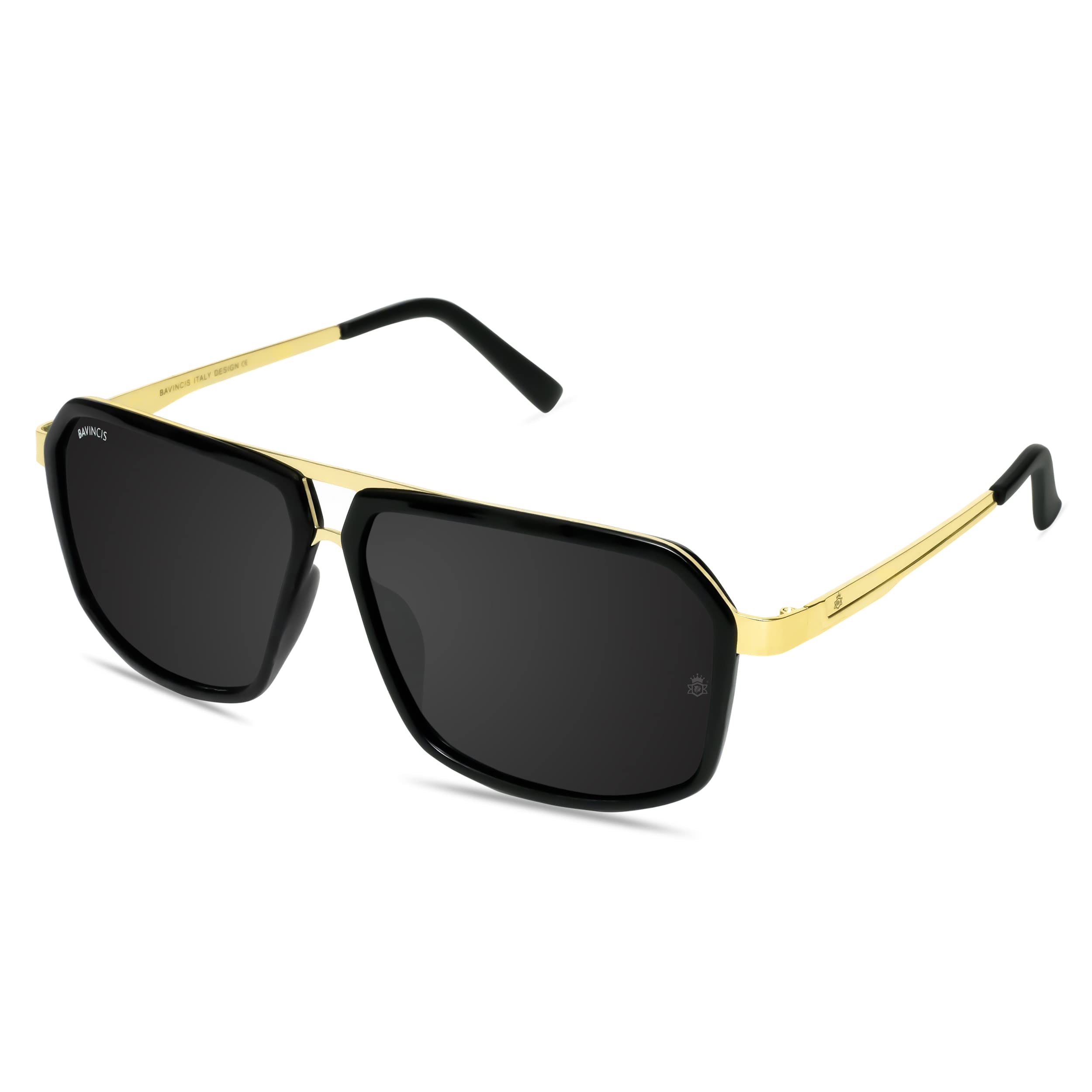 BAVINCIS Markus Gold And Black Edition Sunglasses, gold, M