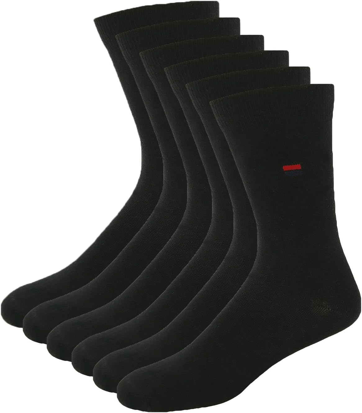 NAVYSPORT Men's Calf Length Cotton Socks (Pack of 3), White/Grey, Free Size