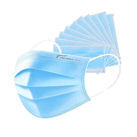 SHADESTIVE Polypropylene Disposable Face Mask (Green, Without Valve, Pack of 100) for Unisex